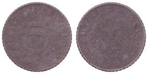 GERMANY 5 reichspfennig 1941B / 3rd Reich / VF