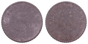 GERMANY 5 reichspfennig 1941F / 3rd Reich / VF-