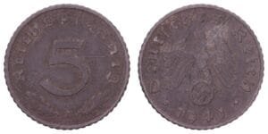 GERMANY 5 reichspfennig 1941A / 3rd Reich / VF-