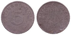 GERMANY 5 reichspfennig 1941A / 3rd Reich / VF-