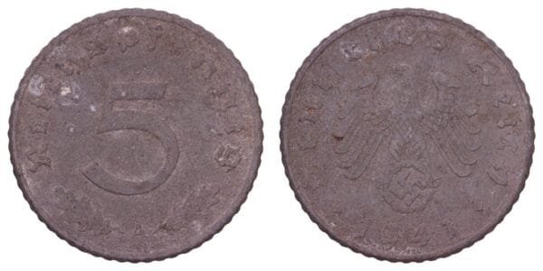 GERMANY 5 reichspfennig 1941A / 3rd Reich / VF-