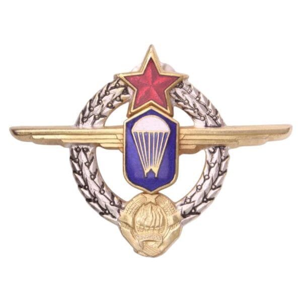 YUGOSLAVIA Parachutist Instructor 2nd Class Badge, IKOM, with countermarks