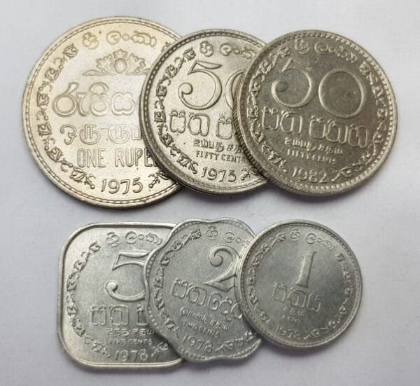 SRI LANKA coins lot / various grades / 6 pcs.