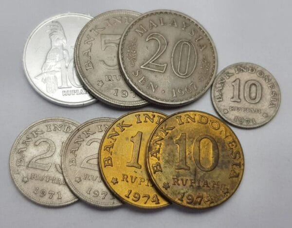 INDONESIA coins lot / various grades / 8 pcs.