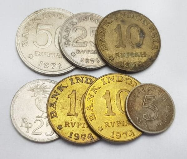 INDONESIA coins lot / various grades / 7 pcs.