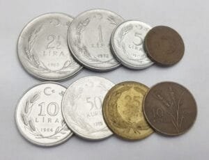 TURKEY coins lot / various grades / 8 pcs.