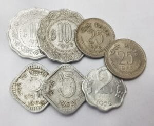 INDIA coins lot / various grades / 7 pcs.