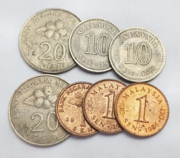 MALAYSIA coins lot / various grades / 7 pcs.