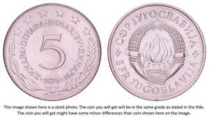 YUGOSLAVIA 5 dinara 1976 UNC
