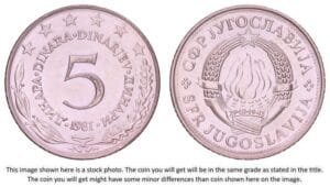 YUGOSLAVIA 5 dinara 1981 UNC-