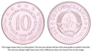 YUGOSLAVIA 10 dinara 1978 UNC-