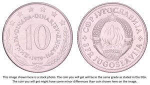 YUGOSLAVIA 10 dinara 1979 UNC-