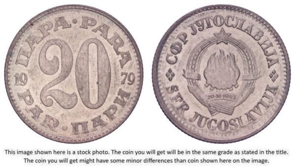 YUGOSLAVIA 20 para 1979 XF