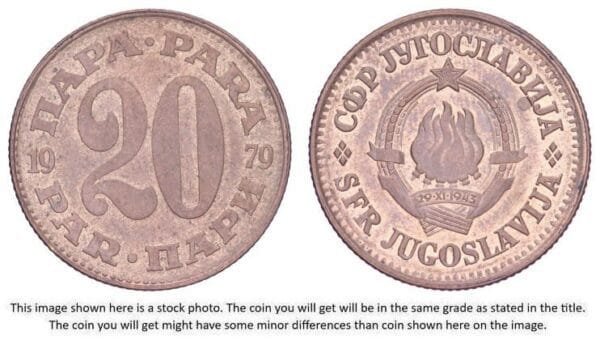 YUGOSLAVIA 20 para 1979 VF