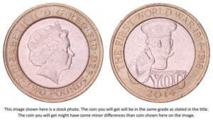 GREAT BRITAIN 2 pounds 2014 / 100th Anniversary of the First World War / VF