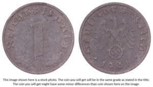 GERMANY 1 reichspfennig 1941B / 3rd Reich / VF