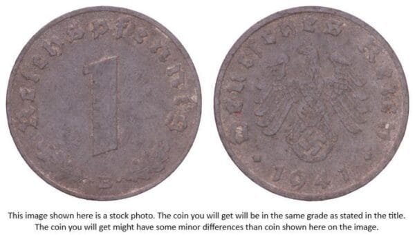 GERMANY 1 reichspfennig 1941B / 3rd Reich / VF-