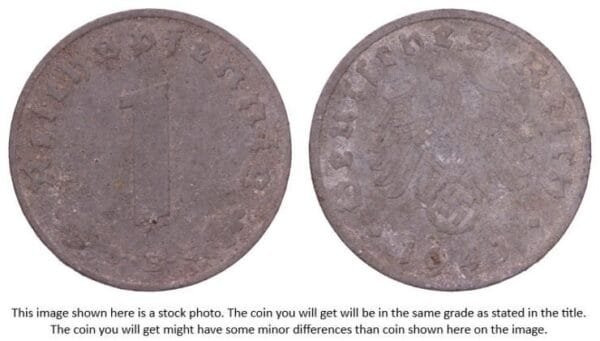 GERMANY 1 reichspfennig 1941B / 3rd Reich / F+