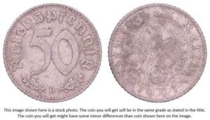 GERMANY 50 reichspfennig 1941B / 3rd Reich / VF-
