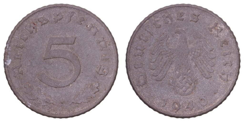 GERMANY 5 reichspfennig 1940A / 3rd Reich / VF-