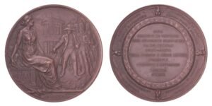 ITALY Minerva Society in Trieste by G. Marin / Bronze / 145.95 g / 71 mm