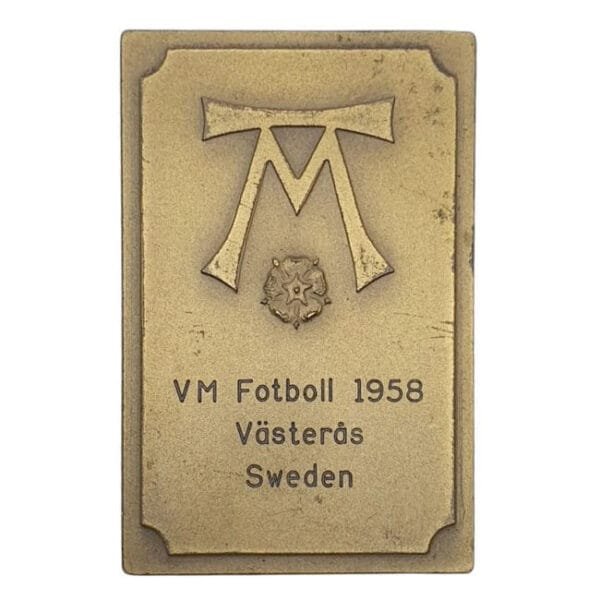SWEDEN 1958 FIFA World Cup / Football / Vasteras, Sweden / small plaque