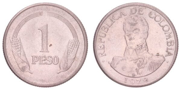 COLOMBIA 1 peso 1979 XF