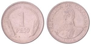 COLOMBIA 1 peso 1979 VF