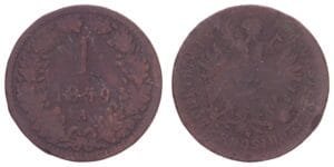 AUSTRIA 1 kreuzer 1859A F