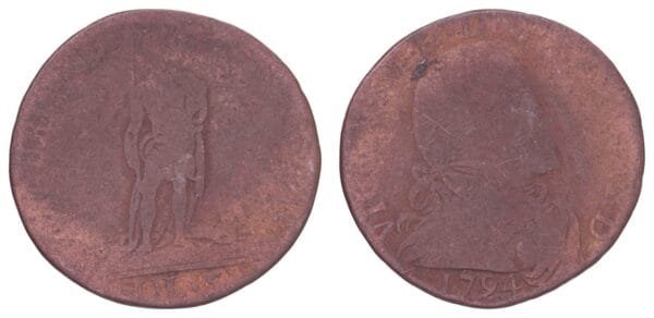 ITALY 5 soldi 1794 / Piedmont-Sardinia / F+