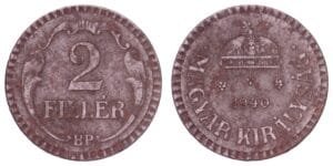 HUNGARY 2 filler 1940 VF-
