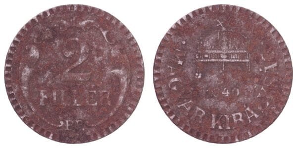 HUNGARY 2 filler 1940 VF-