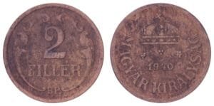 HUNGARY 2 filler 1940 VF-