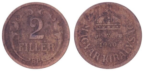 HUNGARY 2 filler 1940 VF-