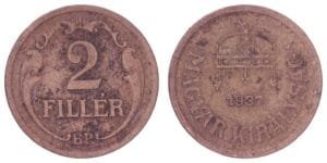 HUNGARY 2 filler 1937 VF-