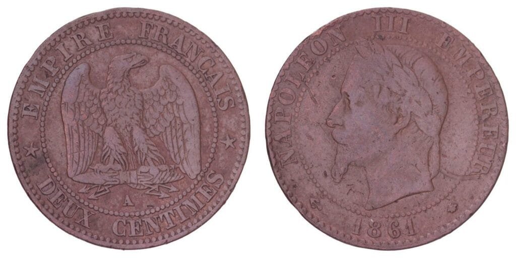 FRANCIJA 10 centime 1861A VF