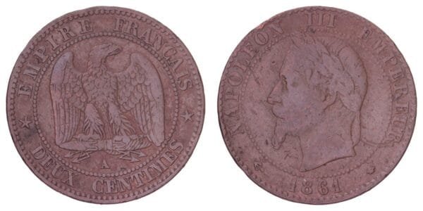 FRANCE 10 centimes 1861A VF