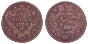 ITALY 1 soldo 1763G / Gorizia / VF