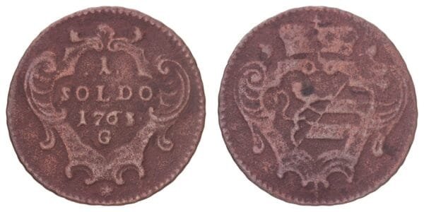 ITALY 1 soldo 1763G / Gorizia / VF