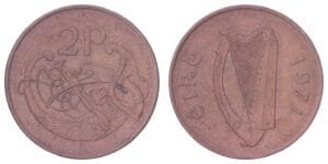 IRELAND 2 pence 1971 VF