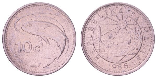 MALTA 5 cents 1986 VF