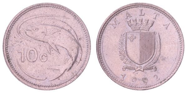 MALTA 10 cents 1992 VF