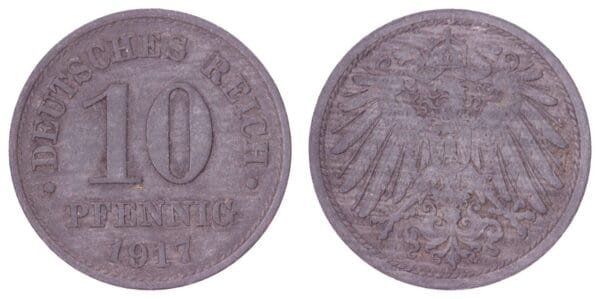 GERMANY 10 pfennig 1917 / Empire / VF