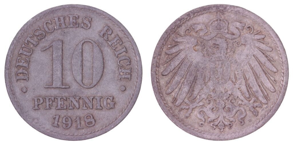 GERMANY 10 pfennig 1918 / Empire / VF