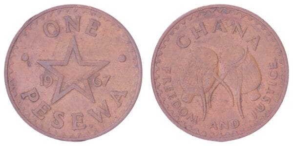 GHANA 1 pesewa 1967 VF