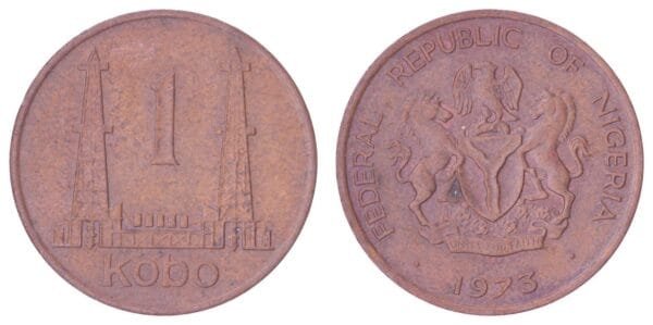 NIGERIA 1 kobo 1973 VF