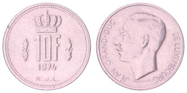 LUXEMBOURG 10 francs 1974 XF