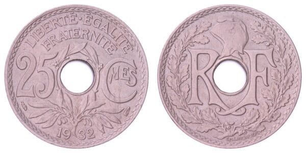 FRANCE 25 centimes 1932 XF