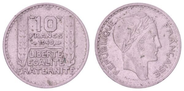 FRANCE 10 francs 1949 VF