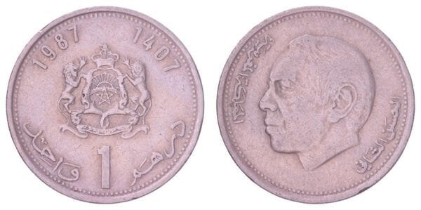MOROCCO 1 dirham 1987 VF